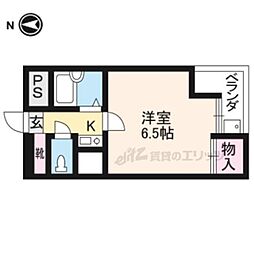 京阪本線 出町柳駅 バス6分 銀閣寺道下車 徒歩6分の賃貸マンション 2階1Kの間取り