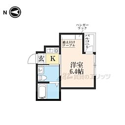 阪急京都本線 大宮駅 徒歩6分の賃貸アパート 3階1Kの間取り