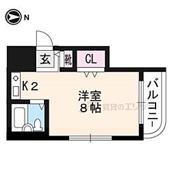 ラビスタ ワンルームの間取図画像