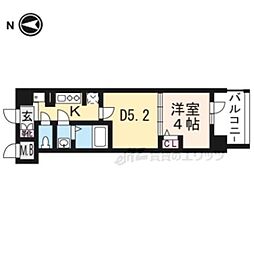 ベラジオ西大路五条 1DKの間取図画像