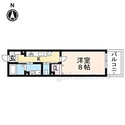 カルーナ 1Kの間取図画像