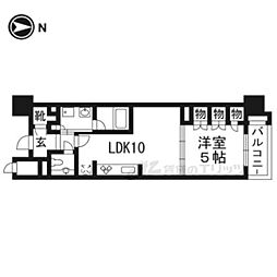 ザ・京都レジデンス四条河原町 1LDKの間取図画像