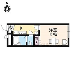レオパレス伸和 1Kの間取図画像