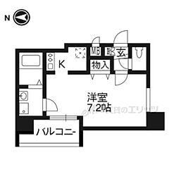 アクアプレイス京都二条城 1Kの間取図画像