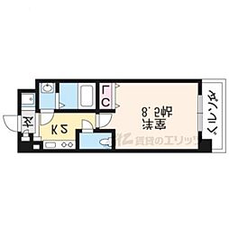 サンシティ烏丸高辻 1Kの間取図画像