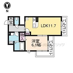 アルカンシェル 1LDKの間取図画像