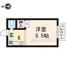 ヴィラ佐藤 1Kの間取図画像