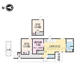 BellLead御所東 2LDKの間取図画像