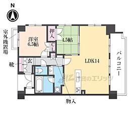 イーグルコート御池アネックス 2LDKの間取図画像
