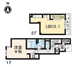 シカタロジュマン 1LDKの間取図画像