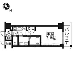 エスリード京都吉祥院 1Kの間取図画像