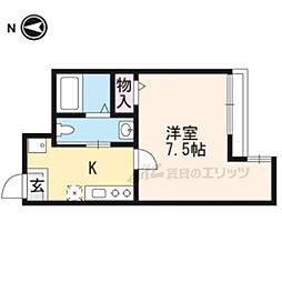 アークリード堀川寺之内 1Kの間取図画像