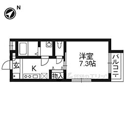 リオン 1Kの間取図画像
