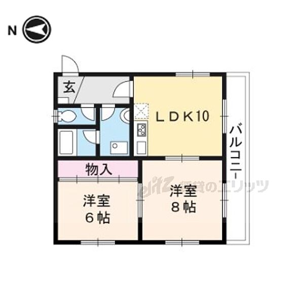 京都府京都市上京区新町室町の間上立売下る瓢箪図子町(賃貸マンション2LDK・2階・50.40㎡)の写真 その2