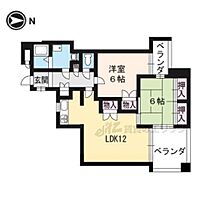 京都府京都市北区衣笠荒見町（賃貸マンション2LDK・3階・57.30㎡） その2