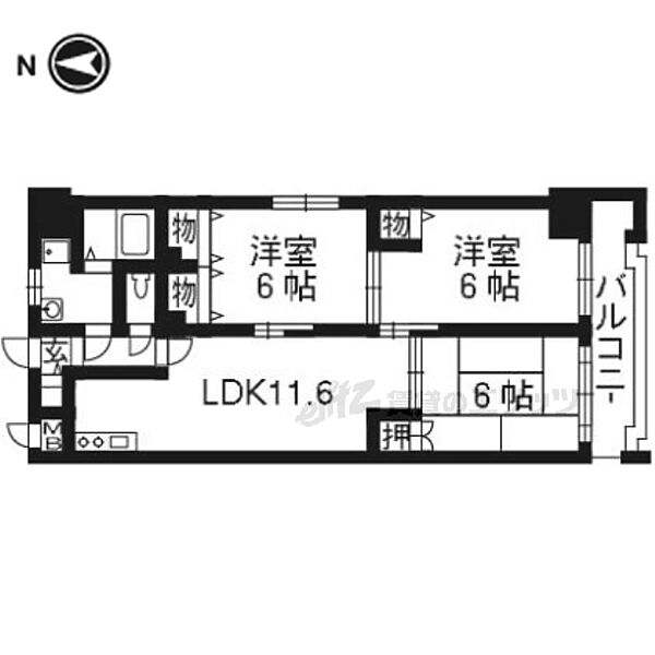 ミルウインドウ 802｜京都府京都市下京区五条通室町西入西錺屋町(賃貸マンション3LDK・8階・65.83㎡)の写真 その2