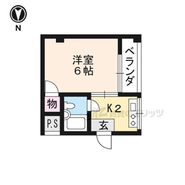 ドミトリー北斗 201｜京都府京都市東山区本町７丁目(賃貸マンション1K・2階・16.00㎡)の写真 その2