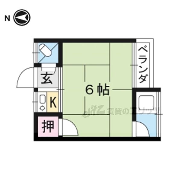 松原荘 6｜京都府京都市左京区田中南西浦町(賃貸アパート1K・2階・11.50㎡)の写真 その2