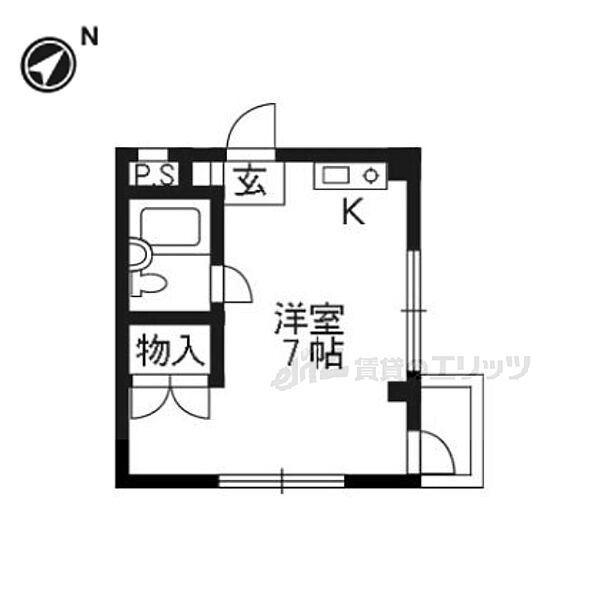 ネオハイム出町 302｜京都府京都市左京区田中南西浦町(賃貸アパート1R・3階・16.00㎡)の写真 その2