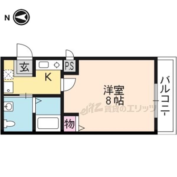 京都府京都市中京区西ノ京馬代町(賃貸マンション1K・4階・22.68㎡)の写真 その2