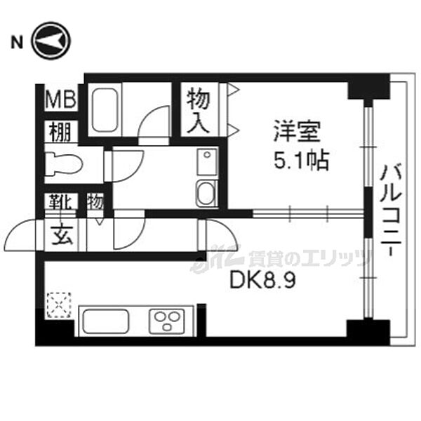 アーバネックス室町 207｜京都府京都市下京区高辻通烏丸西入下る小島町(賃貸マンション1LDK・2階・33.21㎡)の写真 その2