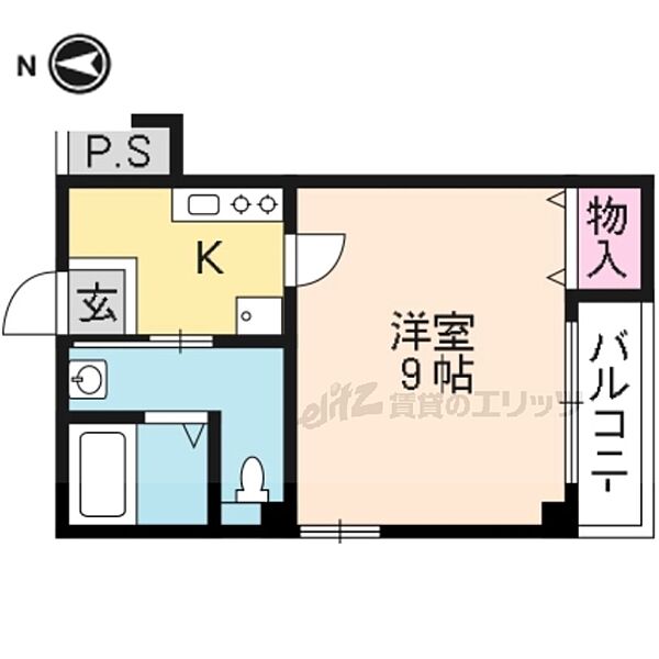 京都府京都市右京区西院三蔵町(賃貸マンション1K・2階・26.25㎡)の写真 その2