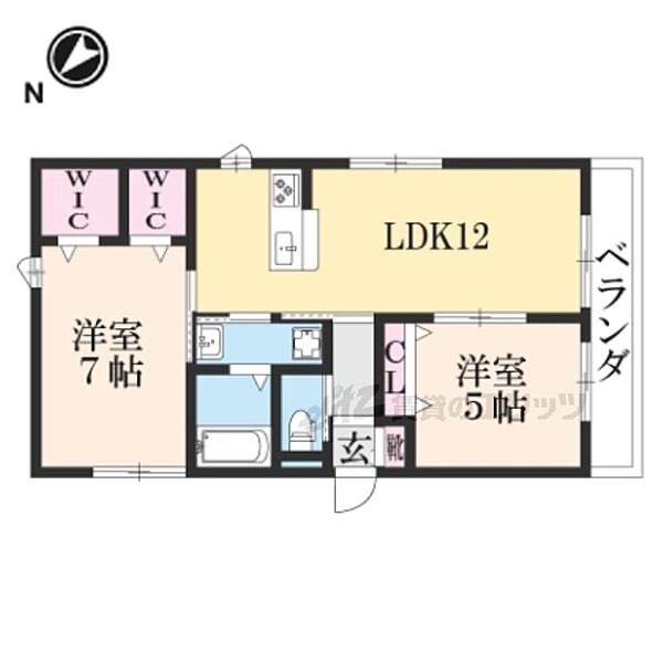 ヘーベルメゾン御蔭橋 202｜京都府京都市左京区田中馬場町(賃貸マンション2LDK・2階・58.53㎡)の写真 その2