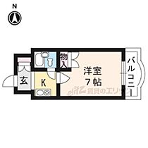 京都府京都市左京区田中関田町（賃貸マンション1K・3階・17.00㎡） その2