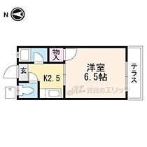 かりんハイツＡ 105 ｜ 京都府京都市左京区北白川小倉町（賃貸アパート1K・1階・18.00㎡） その1