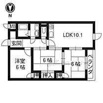 エスパシオ石田 302 ｜ 京都府京都市中京区壬生花井町（賃貸マンション3LDK・3階・61.38㎡） その2