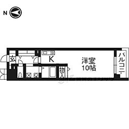 レジーナ錦小路 ワンルームの間取図画像