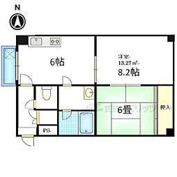 アメニティプラザ 2DKの間取図画像