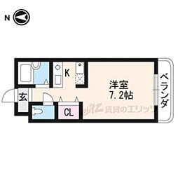 妙法苑 1Kの間取図画像