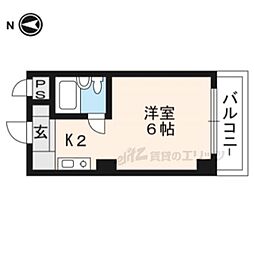 明治館にしき 1Kの間取図画像
