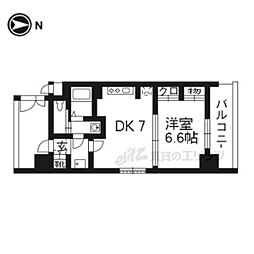 エステムプラザ京都御所ノ内レギア 1DKの間取図画像