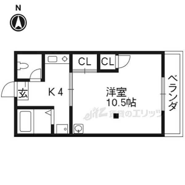 グリーンハイツ紫野 E-11｜京都府京都市北区紫野上柏野町(賃貸アパート1K・1階・27.00㎡)の写真 その2