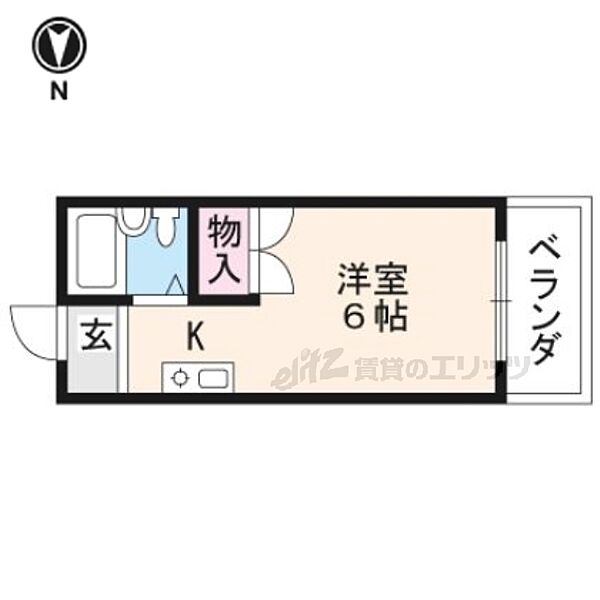 ＮＥＷハウス上田 108｜京都府京都市北区平野宮敷町(賃貸アパート1R・1階・16.20㎡)の写真 その2