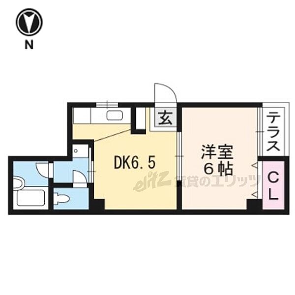 サンハウス紫野 101｜京都府京都市北区紫野南花ノ坊町(賃貸マンション1DK・1階・30.00㎡)の写真 その2