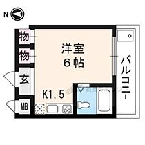 京都府京都市北区紫野下若草町（賃貸マンション1K・3階・18.00㎡） その2