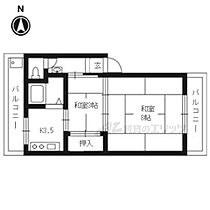 洛西マンションＮＯ．1 北6 ｜ 京都府京都市右京区西院西田町（賃貸マンション2K・3階・29.16㎡） その2