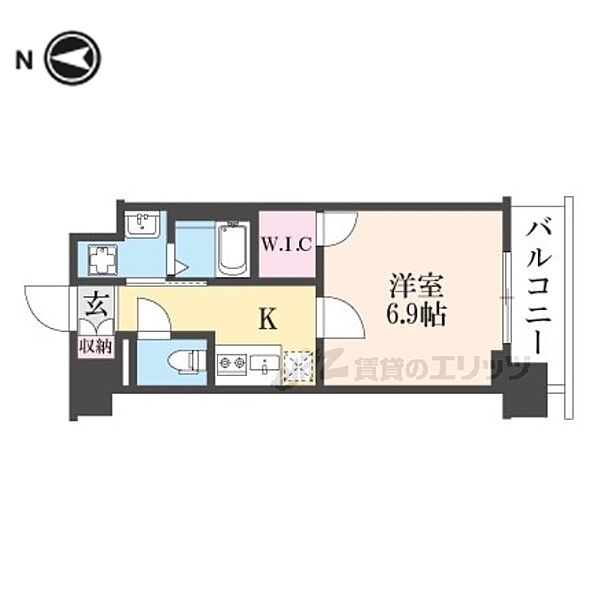 プラシード京都 914｜京都府京都市南区東九条西岩本町(賃貸マンション1K・9階・25.16㎡)の写真 その2