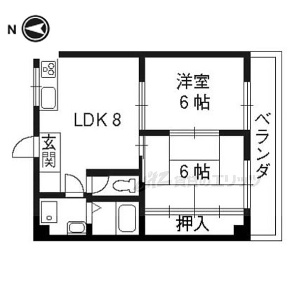 セノータ 705｜京都府京都市下京区油小路通綾小路下る風早町(賃貸マンション2DK・6階・45.11㎡)の写真 その2