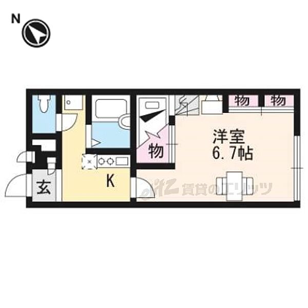 レオパレス氷室 106｜京都府京都市北区衣笠氷室町(賃貸アパート1K・1階・20.28㎡)の写真 その2