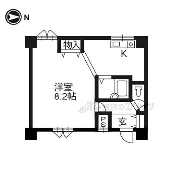 Ｄ’ｓ　ＬＹＲＡ 213｜京都府京都市右京区西院西寿町(賃貸マンション1K・2階・30.60㎡)の写真 その2