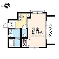 京都府京都市左京区田中関田町（賃貸マンション1K・4階・26.24㎡） その2