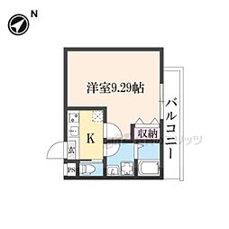 仮）フラッティ西京極 401 4階1Kの間取り