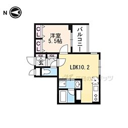京都市営烏丸線 丸太町駅 徒歩6分の賃貸マンション 4階1LDKの間取り