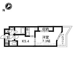 Ｇｒａｎｄ　Ｅ’ｔｅｒｎａ　京都 3階1Kの間取り