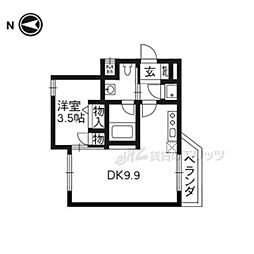 パークサイドミブアネックス 1LDKの間取図画像