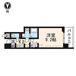 ベラジオ西大路五条 1Kの間取図画像